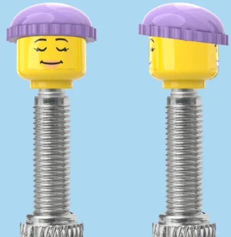 Happy Smile & Closed Eye Smile with a Purple Beanie - Presta