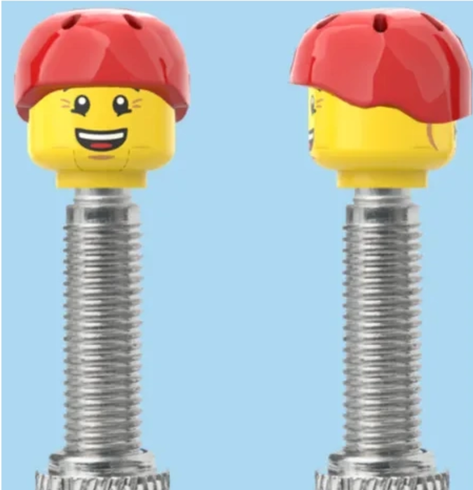 Happy Smile & Bursting Cheeks Face with Red Helmet - Presta