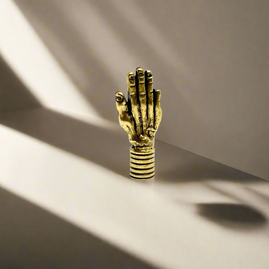 HATCHET Brass Valve Cap - Gold Hand