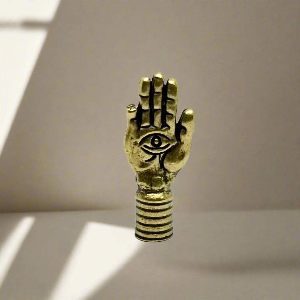 HATCHET Brass Valve Cap - Gold Hand