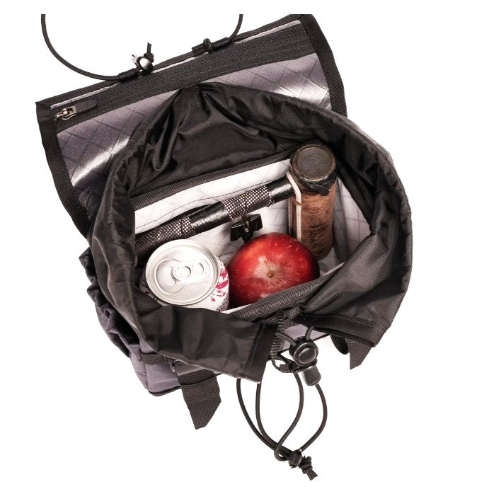 OUTER SHELL Drawcord Handlebar Bike Bag - Black