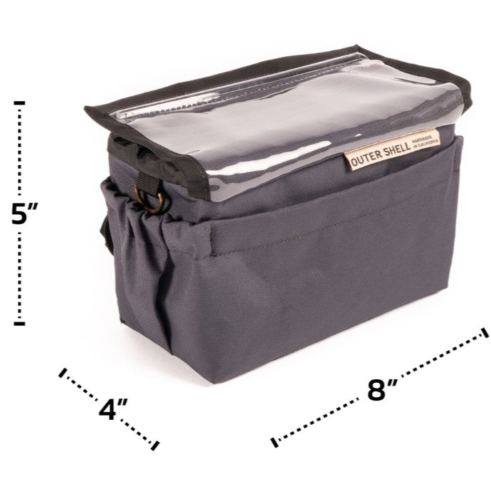 OUTER SHELL Drawcord Handlebar Bar Bike Bag - Brown