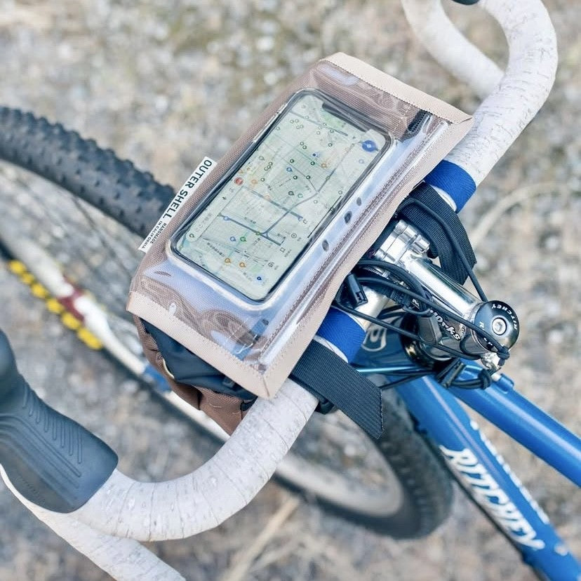 OUTER SHELL Drawcord Handlebar Bar Bike Bag - Brown