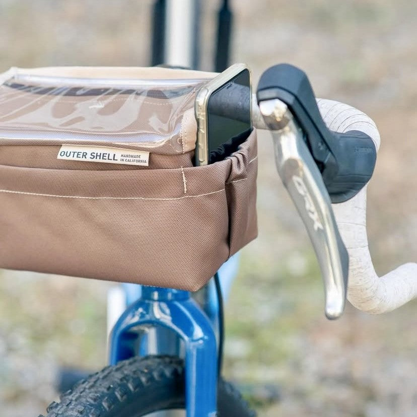 OUTER SHELL Drawcord Handlebar Bar Bike Bag - Brown