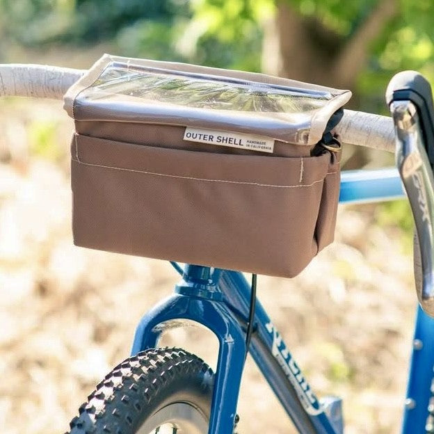 OUTER SHELL Drawcord Handlebar Bar Bike Bag - Brown