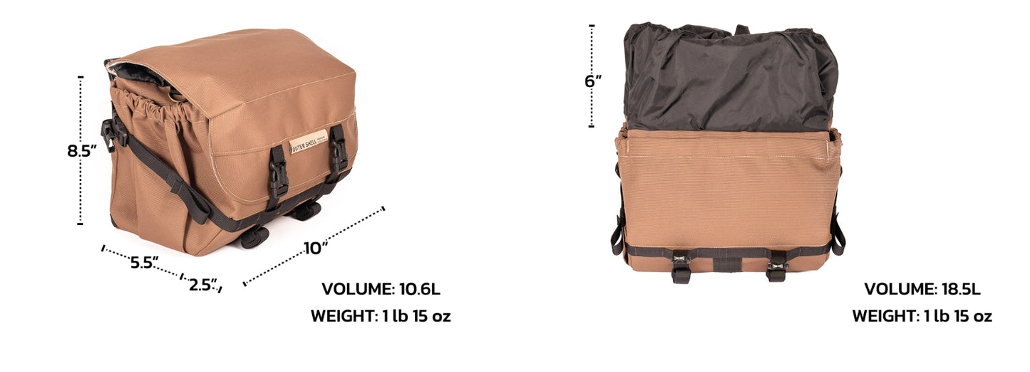 OUTER SHELL Mega Handlebar Bag - Black