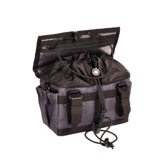 OUTER SHELL Drawcord Handlebar Bike Bag - Black