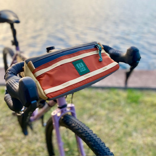 TOPO DESIGNS Handlebar Mountain Bike Bag - Woodland / Terracotta