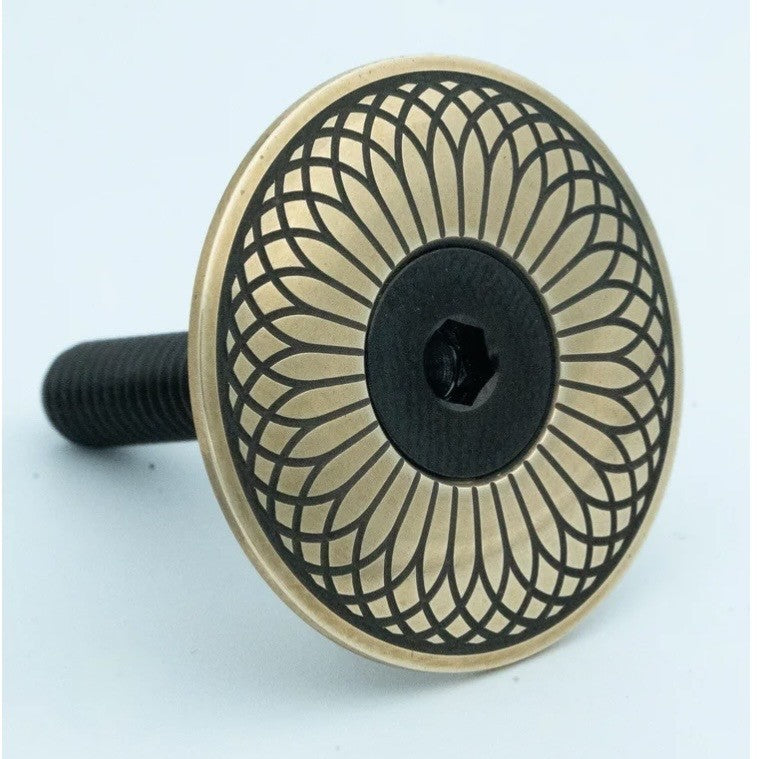 YELLOW BIRD THREAD WORKS Oxeye Brass Stem Cap