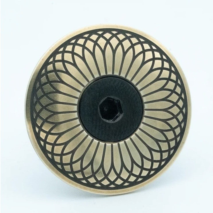 YELLOW BIRD THREAD WORKS Oxeye Brass Stem Cap