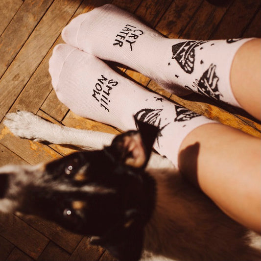 CHEESY SUPPLY Cry & Smile Cycling Socks