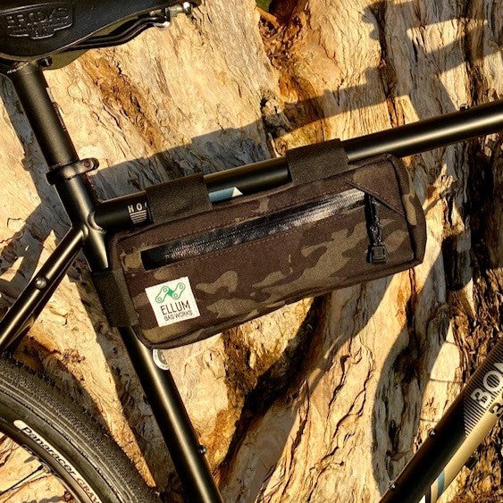 ELLUM BAG WORKS Carryout Bike Frame Pack - Black Multicam