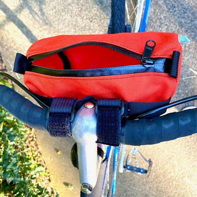 Ellum Bag Works Happy Hour Bicycle Handlebar Bag Orange Cordura