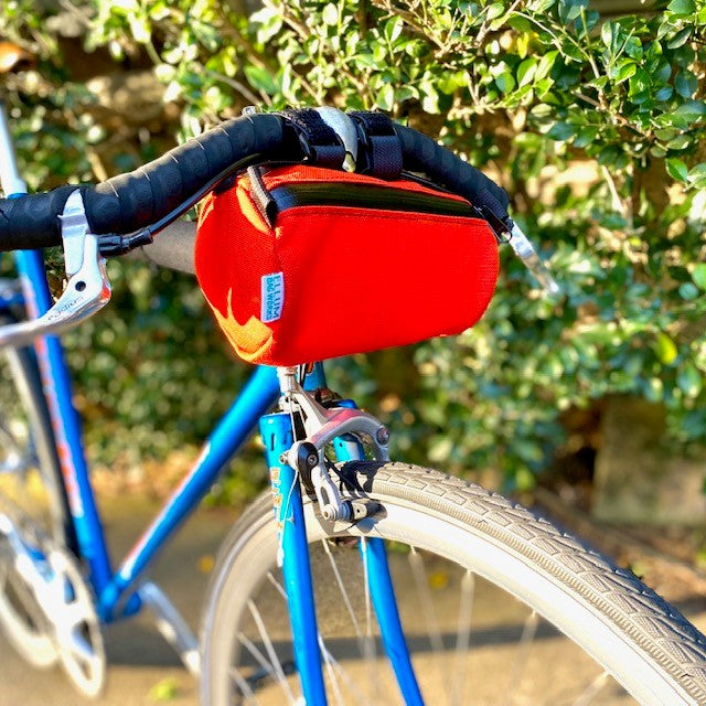 Ellum Bag Works Happy Hour Bicycle Handlebar Bag Orange Cordura
