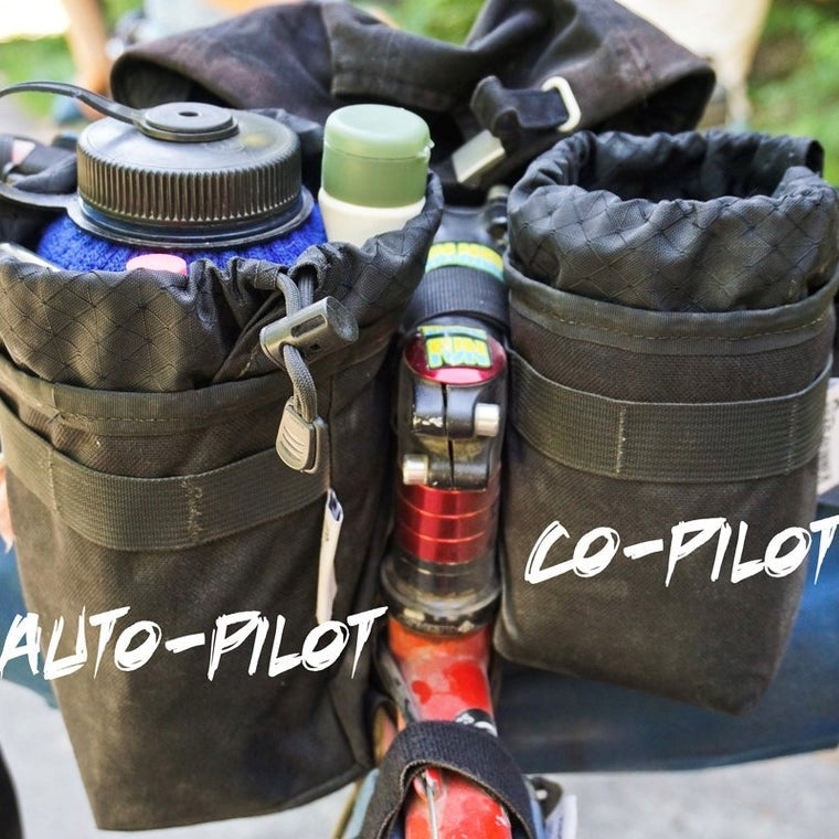 ROAD RUNNER Co Pilot Handlebar Stem Bag - Black Cordura