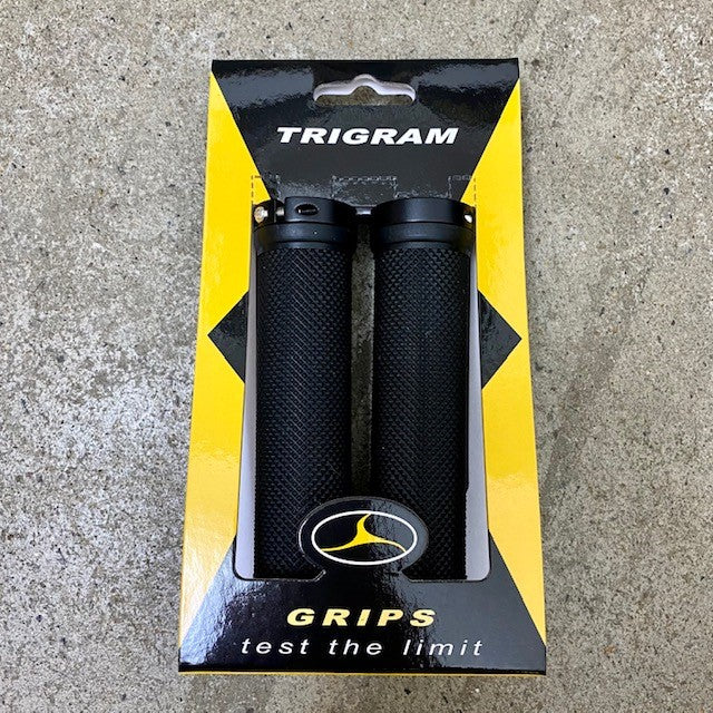 Trigram Bicycle Handlebar Grips Black