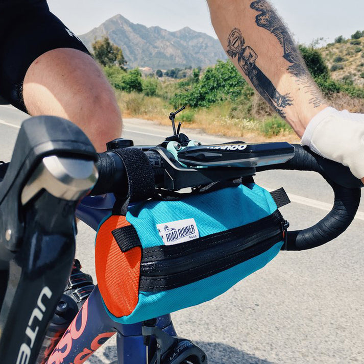 ROAD RUNNER Burrito Handlebar Bag Highlighter Pink Cordura I Like Your Bike